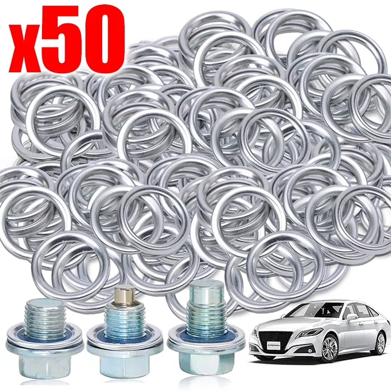 50/30/20/10Pcs Auto Ablauf Scheibe Universal Auto Ölwanne Ablauf Dichtung Entwässerung Bolzen Austauschbare pad für Mitsubishi MD050317 Volvo