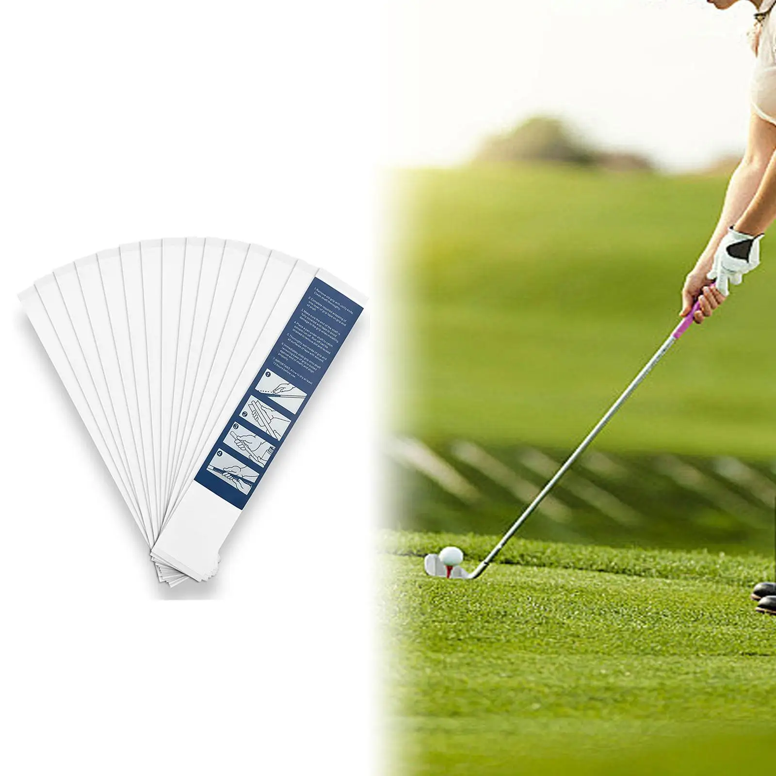 

13Pcs Golf Grip Tape Strips Portable Golf Club Grip Repair Tool DIY Golf Club