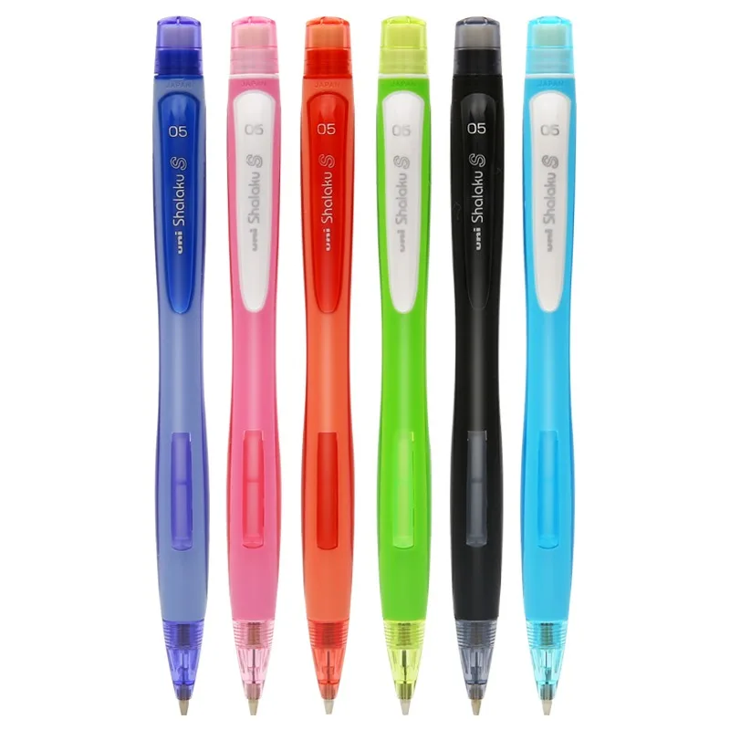 

Uni Cute Mechanical Pencils for School Student 0.5mm Side Press Tail Eraser Writing Smooth Colores Infinitos Japanese Stationery