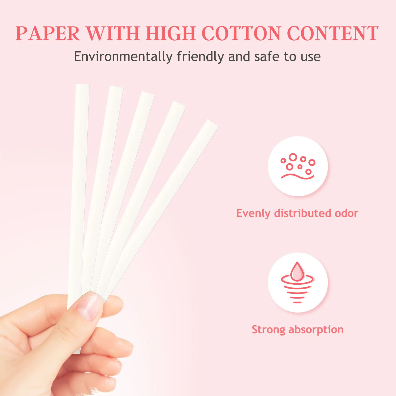 500Pcs Fragrance Tester Strips Perfume Test Paper Set for Essential Oil Sampling Scent Evaluation Aromatherapy Testing