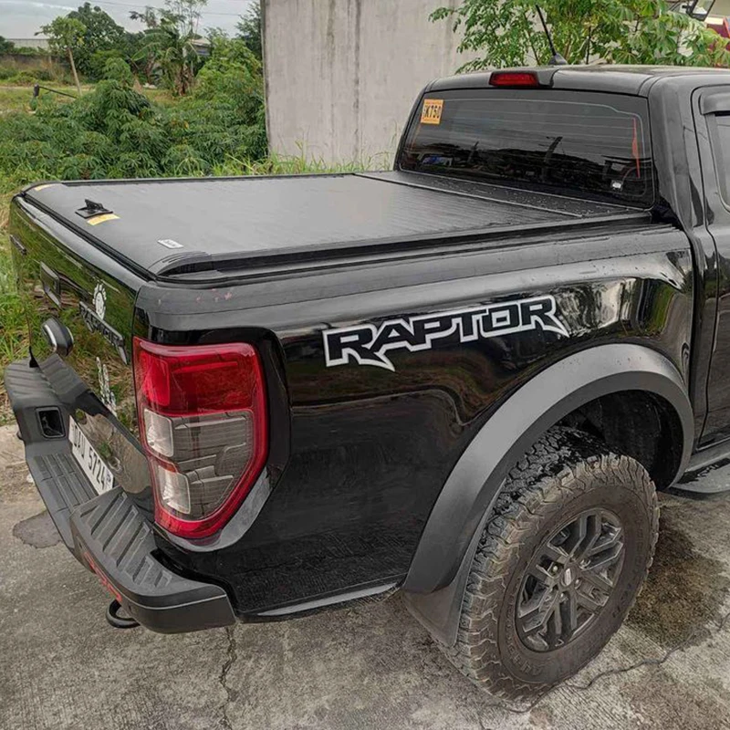 Pickup retractable bed tonneau cover back roller Lid shutter for ford ranger T6 T9 raptor wildtrak Hilux Revo NP300 Triton L200