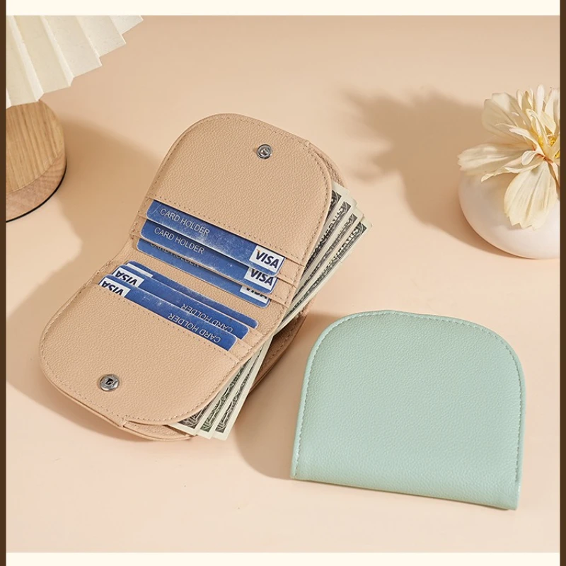 Half Circle Mini Women's Wallet Versatile Zero Wallet Card Holder Hasp Zipper Coin Purse Fashion Wallet Women Student Coin Purse