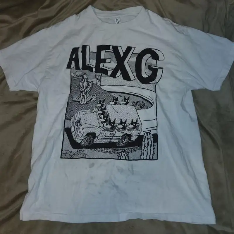 Rare Alex G Band Reprint Short Sleeve T Shirt Vtg Basic