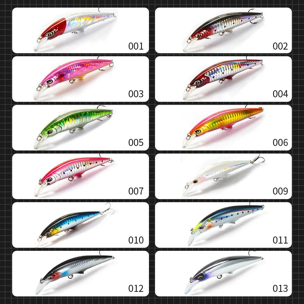 Hunthouse Heavy Minnow Artificial Bait Fishing Lure 95mm/28g 120mm /41g Sinking Hard Bait Wobbler For Pike Tackle Pesca