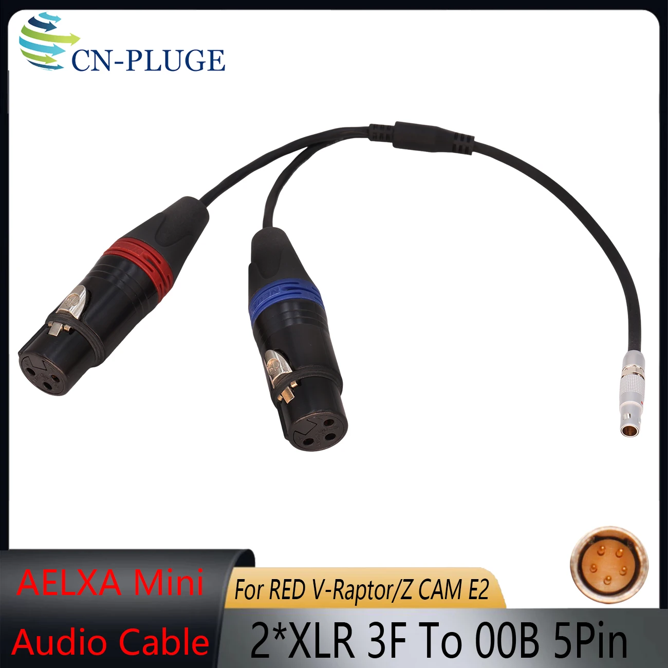 

Аудиокабель XLR Line Level для микрофона, камер ARRI Alexa Mini/RED V-Raptor/Z CAM E2, микшеров Shure, двойной XLR 3-контактный на 00B 5-контактный