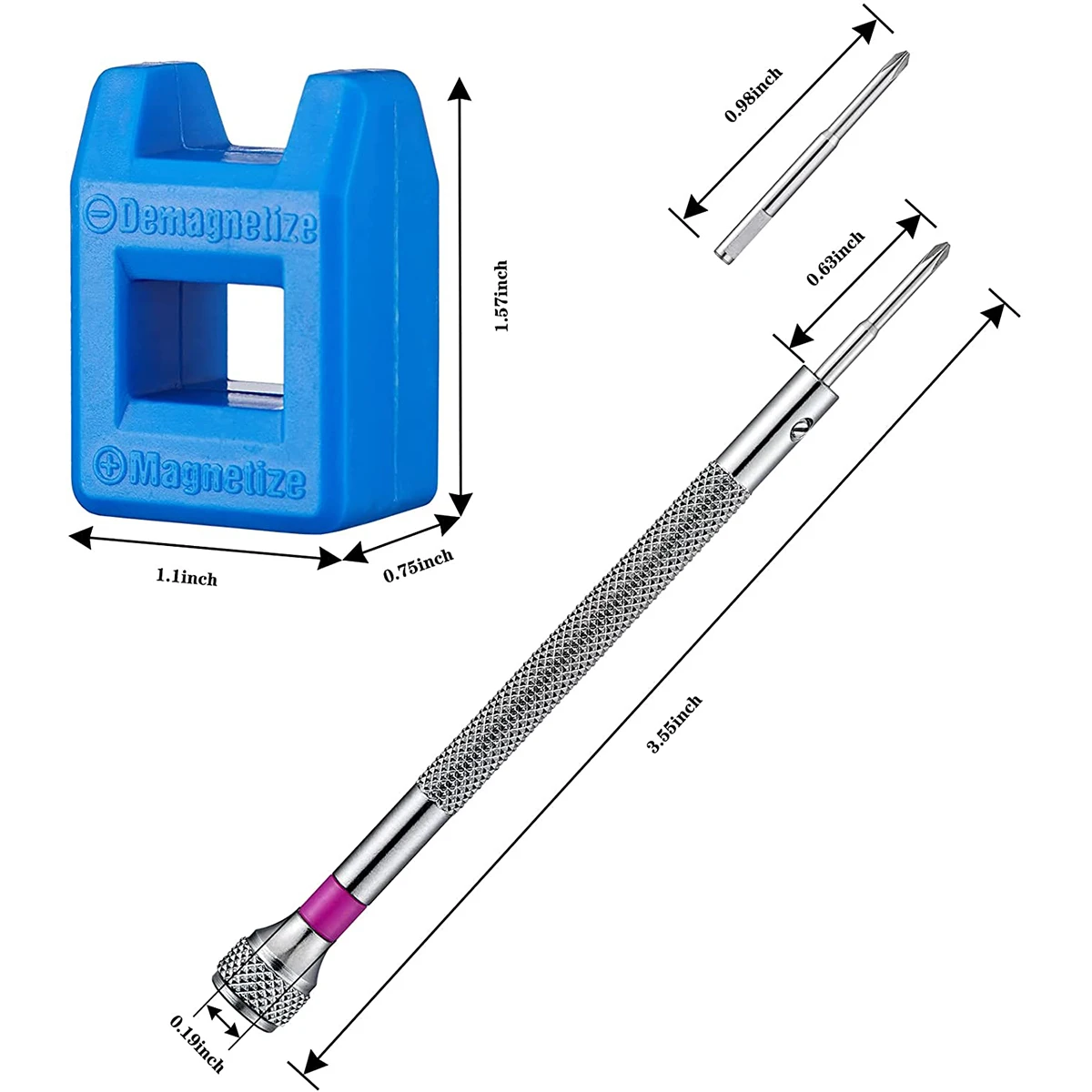 Precision Screwdriver Set 0.6-2.0mm High Hardness Steel Micro Cross Screwdriver Kit For Home Watch Eyeglasses Jewelry Repair Too