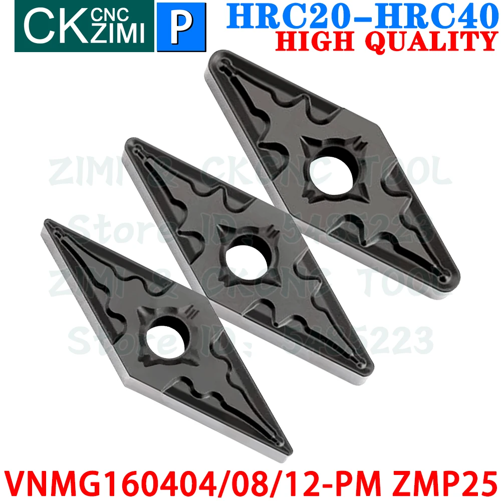 

VNMG160404-PM VNMG160408-PM VNMG160412-PM ZMP25 Carbide Inserts External Turning Inserts Tool CNC Metal Lathe Cutter Tools Steel