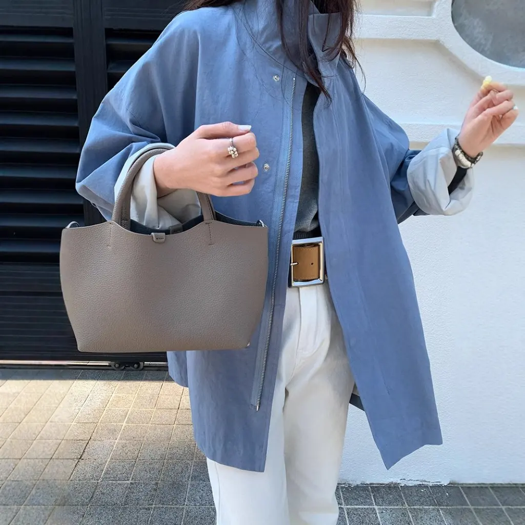 

Women's Korean Style High-End Stand-Up Collar Windbreaker Jacket Loose Long-Sleeved Cardigan Top Autumn New Style