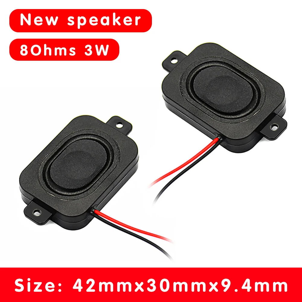 2PCS 3040MM Mini Audio TV Speaker Driver 8 Ohm 3W Loudspeaker DIY Sound Toy Computer Speaker For Sound System