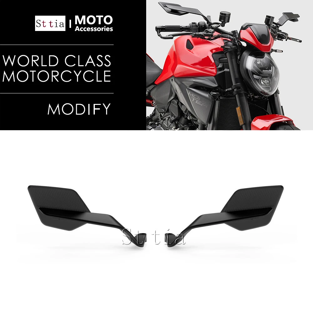 

For Ducati MONSTER 890+ MONSTER890 New Monster 890 2026 Motorcycle Rearview Mirror Side Mirror Kit Adjustable Winglets