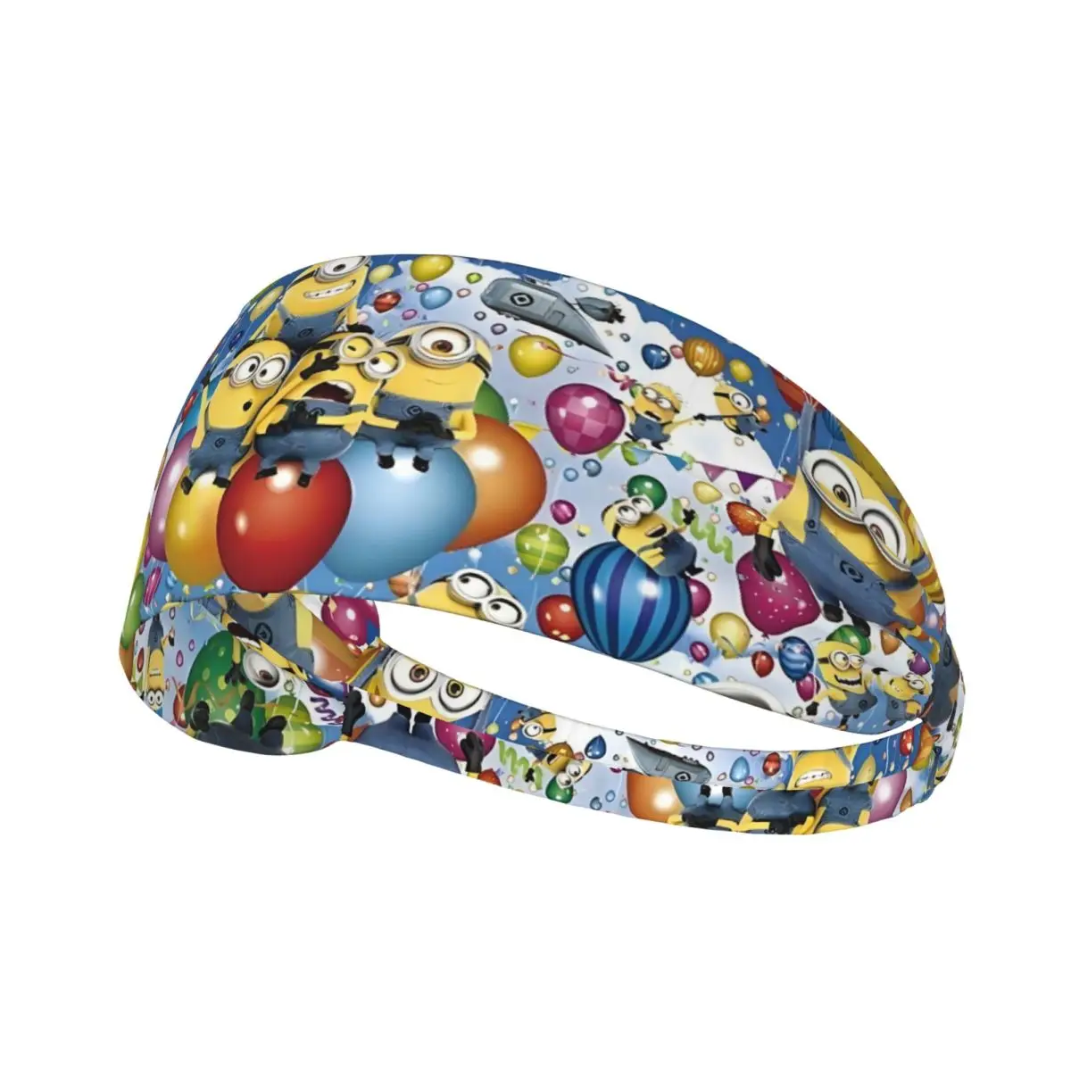 

Фестиваль воздушных шаров с миньонами, спортивные повязки на голову для тренировок, нескользящая эластичная повязка для впитывания влаги в стиле аниме