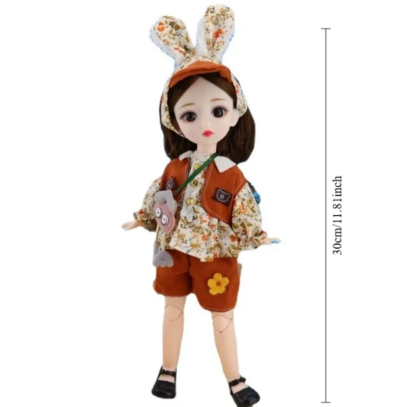 30 سنتيمتر فتاة دمية على شكل أميرة لطيف الحلو الوجه 1/6 BJD فستان مع الملابس الأحذية 20 المفاصل المنقولة الطفل هدية عيد ميلاد الاطفال ألعاب الدمى