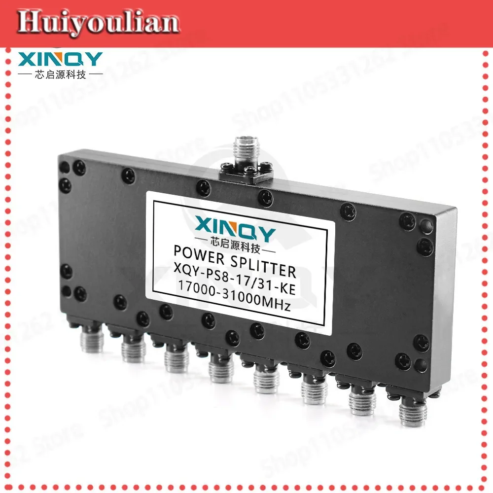 XINQY 8 Way 2.92mm Power Divider Combiner 17 to 31GHz Microstrip RF Splitter K Type Connector for Millimeter Wave Test Equipment