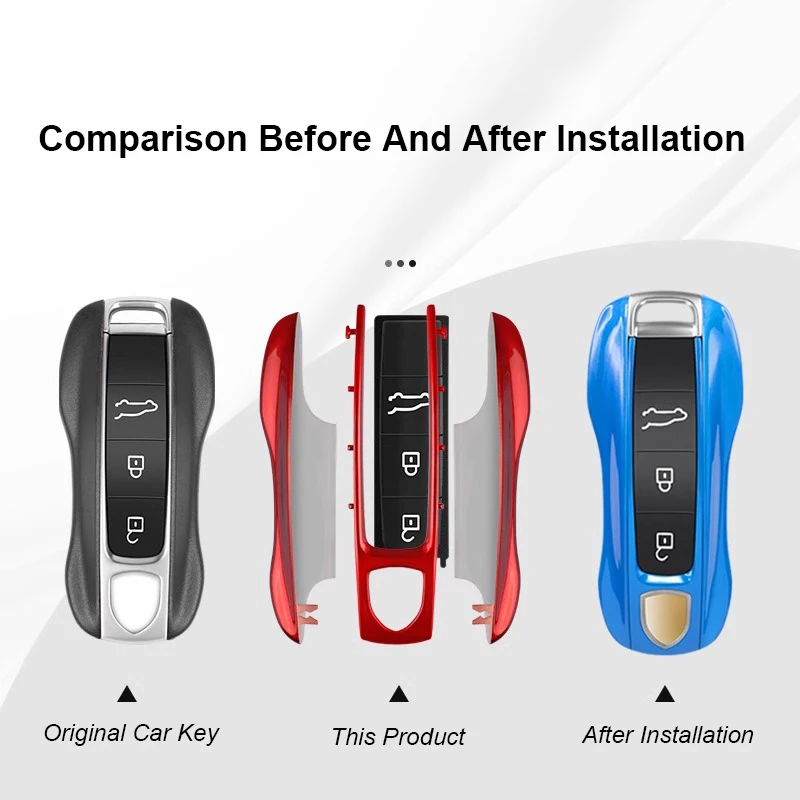 Car Key Case Keyless Cover Key Shell Car Accessories Protective Case For Porsche Macan Boxster Cayman Panamera 718 911 Taycan