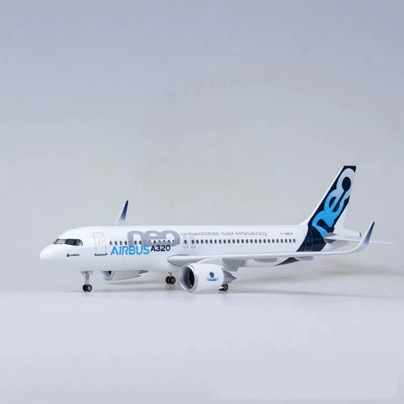 47CM 1/80 Airplane A320 NEO Air Airlines Model Toy Light With Wheel Landing Gear Diecast Resin Plane Collection Display Gifts