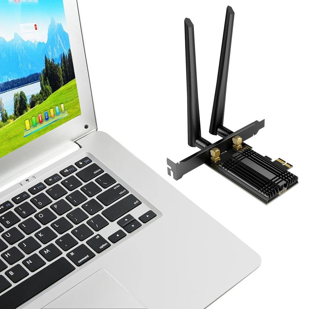 

WiFi 7 PCIE WiFi Card 8774Mbps Wireless Network Adapter Tri-Band 2.4G/5G/6GHz Wireless PCIE Adapter for Desktop PC Windows 10/11