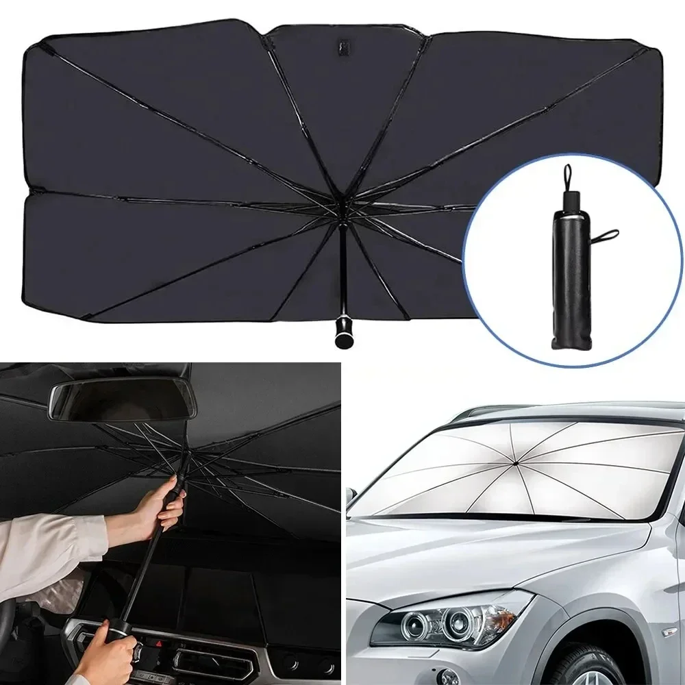 Car Windshield Sun Shade Umbrella Foldable Car Sunshade Front Window Cover for UV Ray Block & Sun Heat Car sunshade umbrella