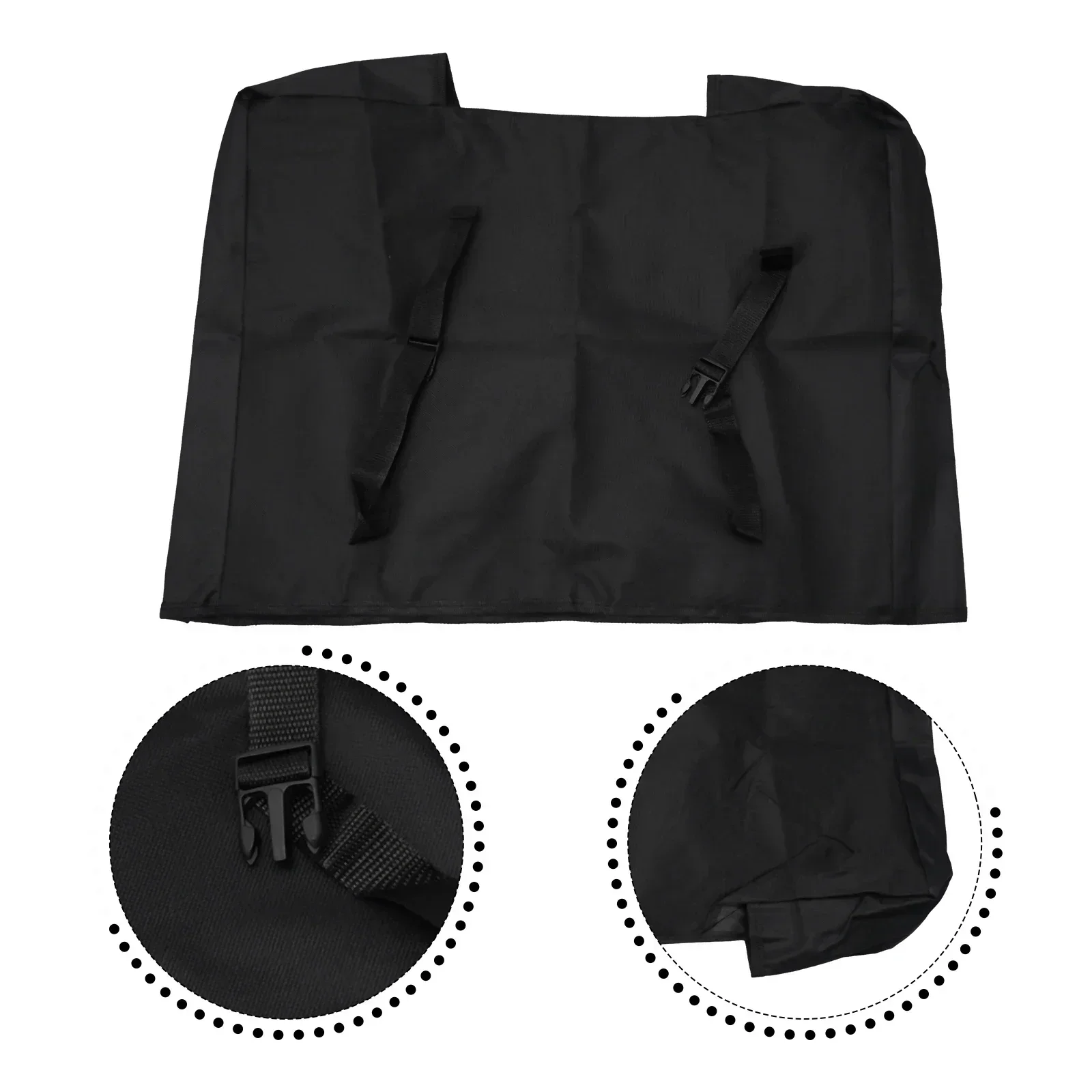 Storage Bag Folding Wagon Cover Easy Folding Oxford Cloth Storage 21.7 * 16.9 * 4.3 In 55 * 43 * 11 Cm 600D Black