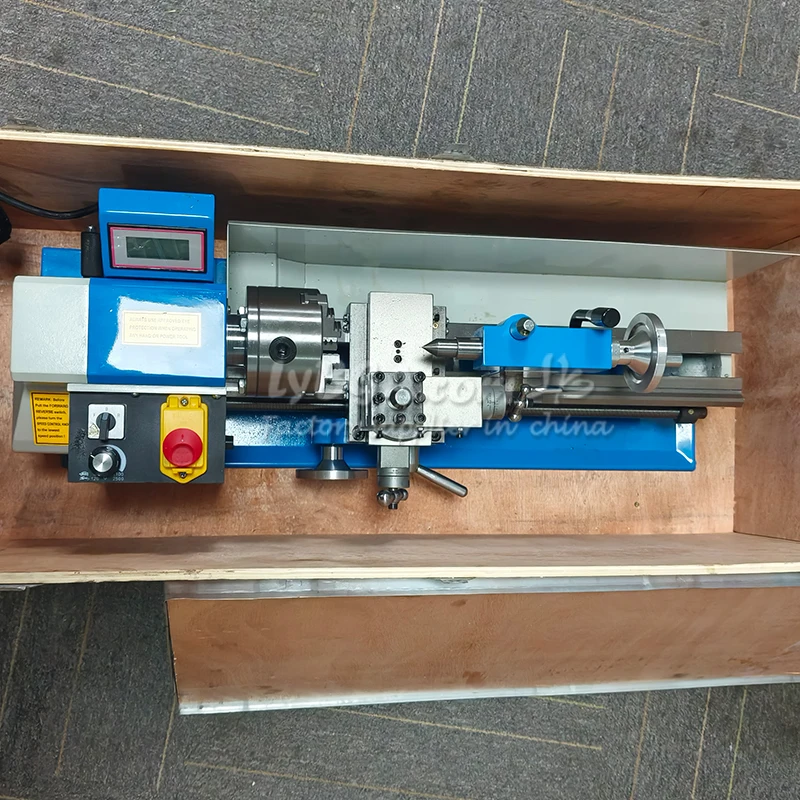 Semi-Automatic Metal Lathe Length Auto Threading Making Mini CNC Machine Chuck Diameter 100/125mm 1100W WM210 400MM 600MM 800MM