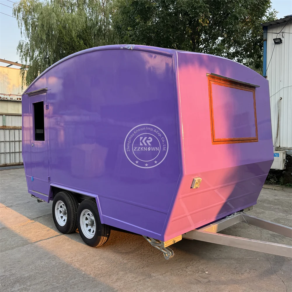 High Quality Food Trailer Mobile Coffee Catering Trailer Mobile Burger Donut Popcorn Ice Cream Cart Food Truck With Full Kitchen