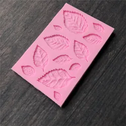 Silicone Fondant Mold para Chocolate, Forma De Folha, Decoração Do Bolo, Biscoito De Cozimento, Gomas Resina Arte Disponível