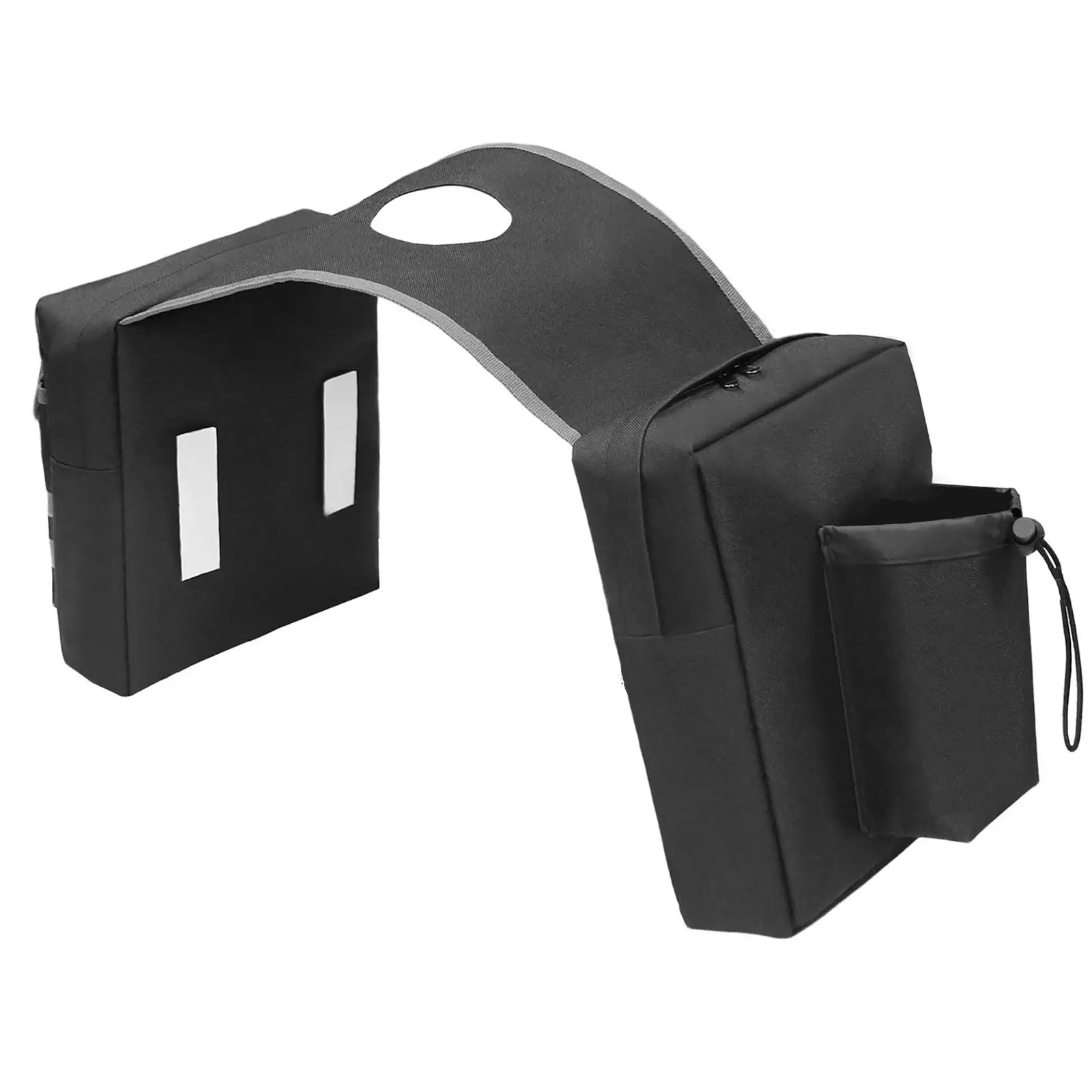 

ATV Tank Saddle Bag Water Resistant Gas Tank Bag for Snowmobile UTV Black