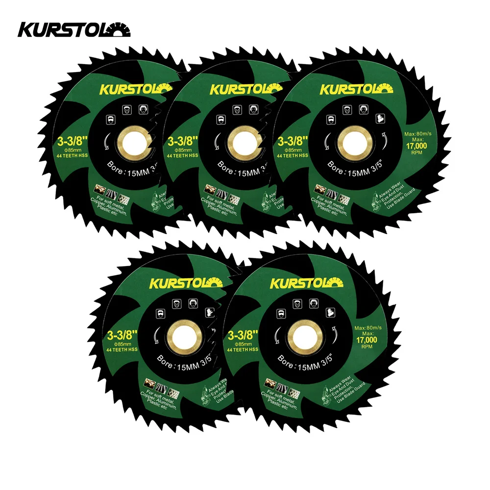 kurstol-dia50-75-85mm-saw-blade-5pcs-hss-metal-cutting-disc-for-copper-aluminum-wood-plastic-soft-metal-mini-circular-cutter