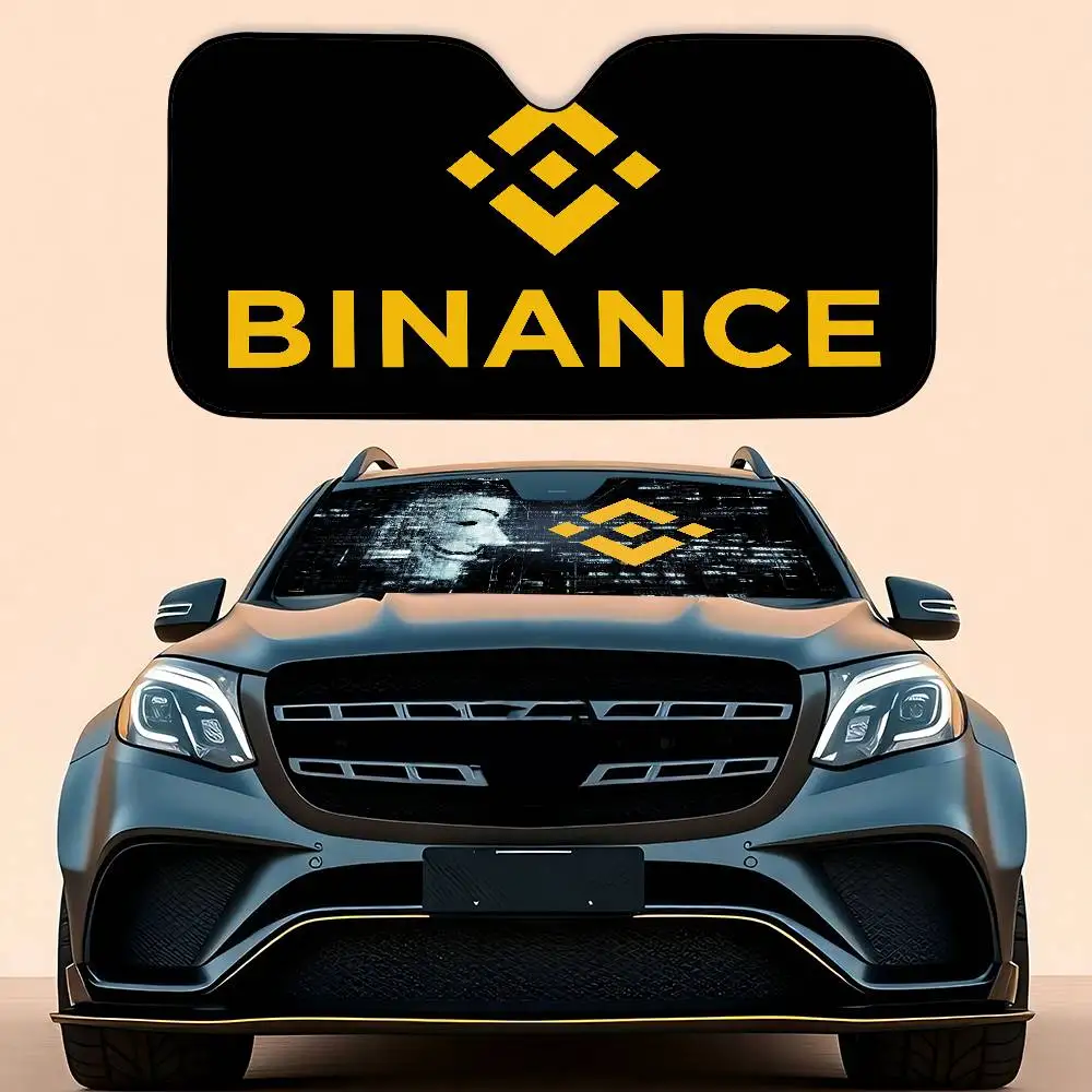 B-Binance عملة مظلة السيارات الستائر مظلة السيارات يغطي غطاء الزجاج الأمامي العالمي للطي قناع #1
