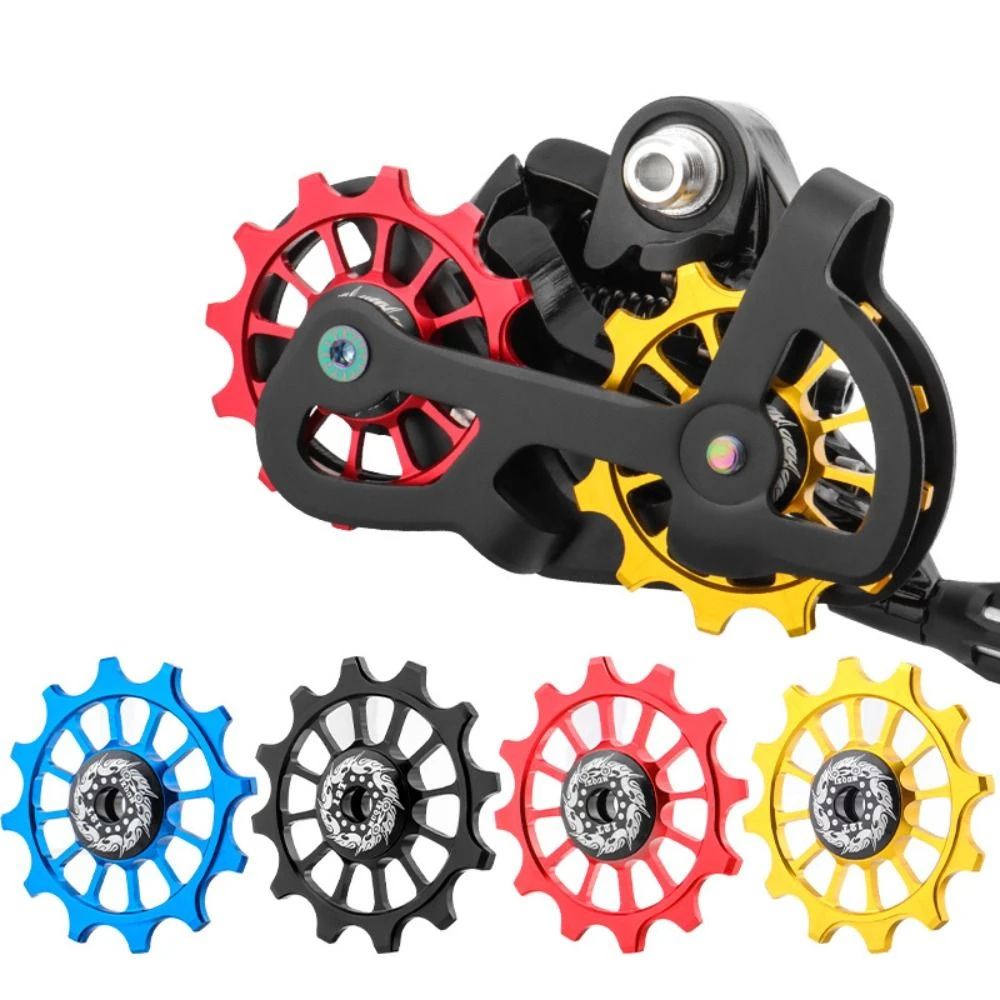 12T Bicycle Rear Derailleur Bearing Aluminum Alloy Ceramic Bearing Bike Rear Derailleur Pully Ultra-quiet Durable