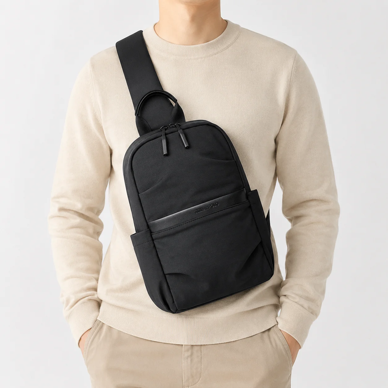 

Casual men's backpack Men Large Capacity Sling Chest Bag Casual Crossbody Shoulder Bag for Travel