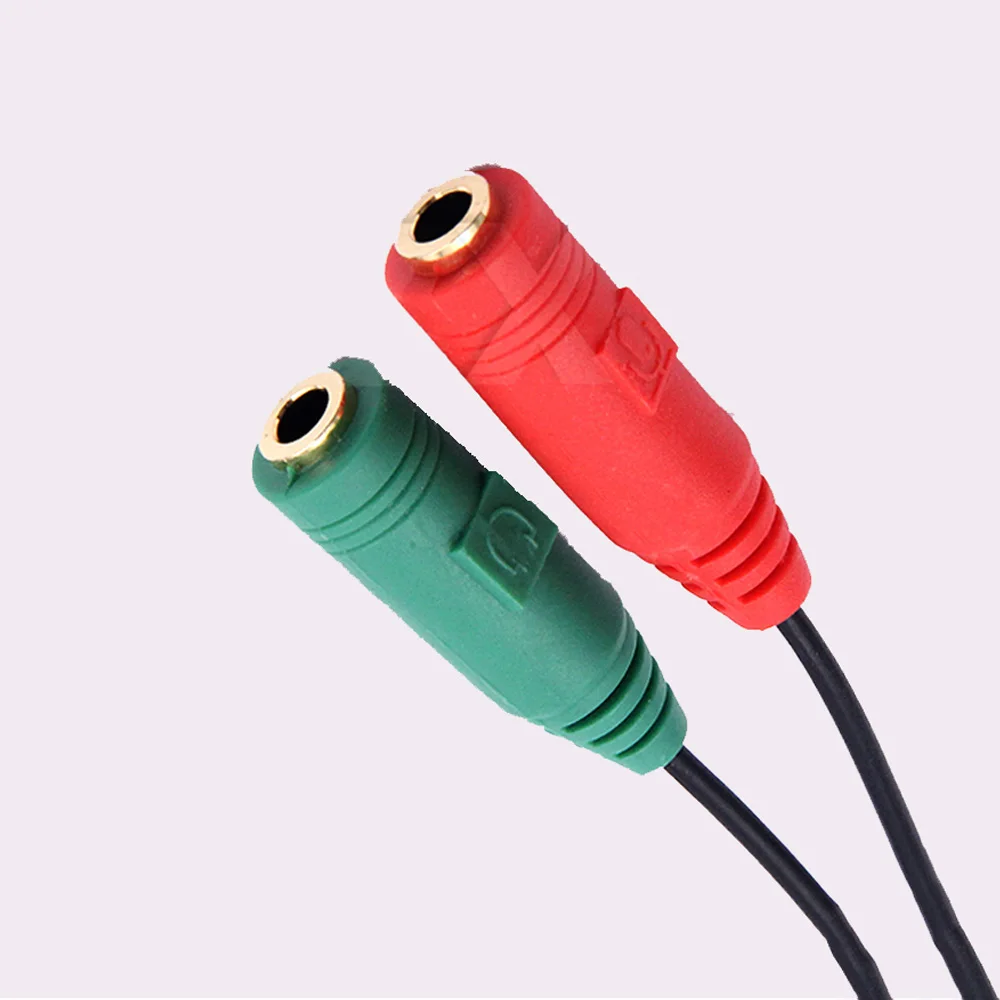 NEW Audio Cable Y Splitter Cable 3.5mm Audio And Microphone Stereo Headphone Splitter Audio Adapter for MP4 Headphone Splitter