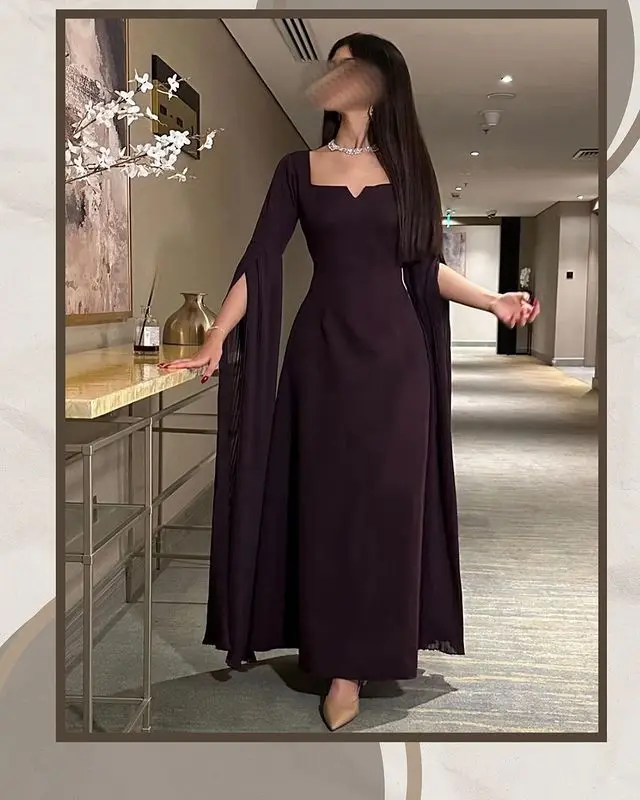 2024 Elegant Evening Dress A line Ankle Round Neck Simple Mother of the Bride Dress For Women Wedding Party Dress Customized