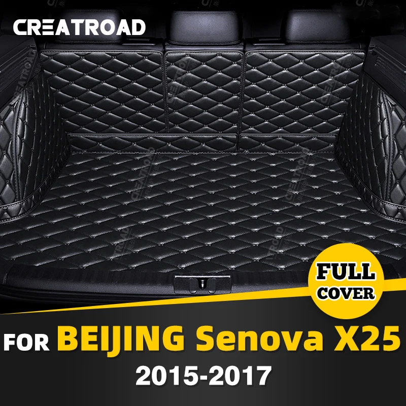 

Auto Full Coverage Trunk Mat For Beijing Senova X25 2015-2017 2016 Car Boot Cover Pad Cargo Liner Interior Protector Accessories