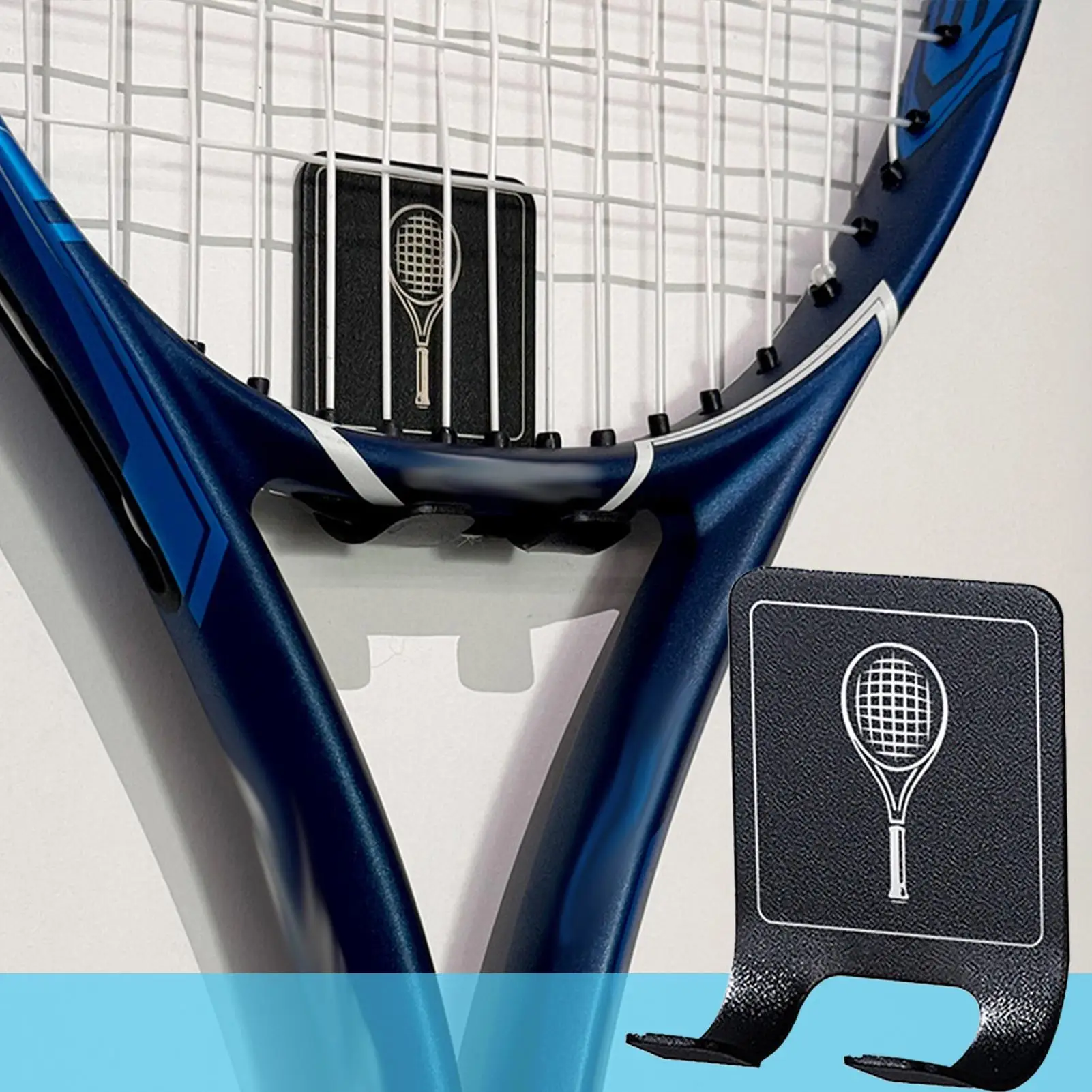 Raqueta de tenis Universal montada en la pared, soporte de exhibición Vertical, gancho de pared de acero inoxidable, soporte para raqueta de tenis, 2 uds.