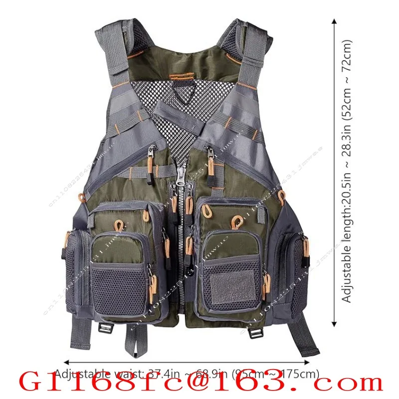 Flying Lure , Fishing Suit, Adventure Breathable Multi-functional Pocket Vest