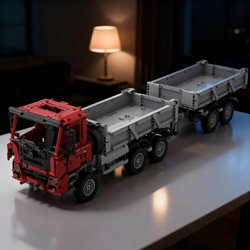 2382pcs MOC Tatra Phoenix tipper with trailer Technical Model Building blocks Architecture toys Christmas gifts Education Kids