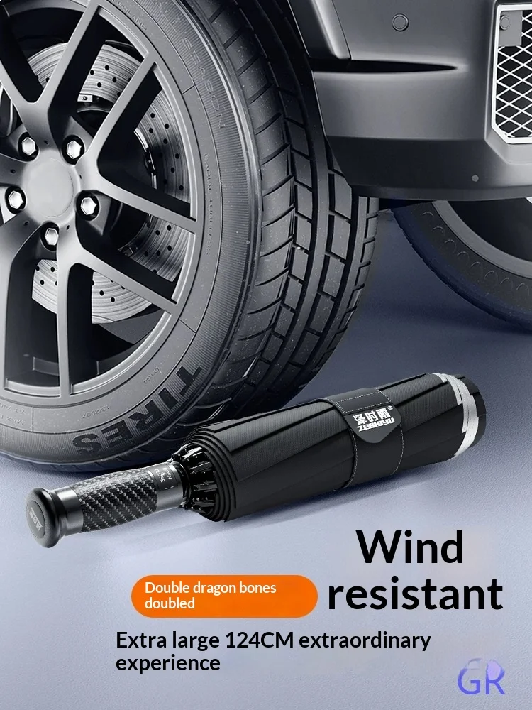Automatic Reverse Umbrella Large Extra Thick Reinforced Sun Rain Dual Use Student