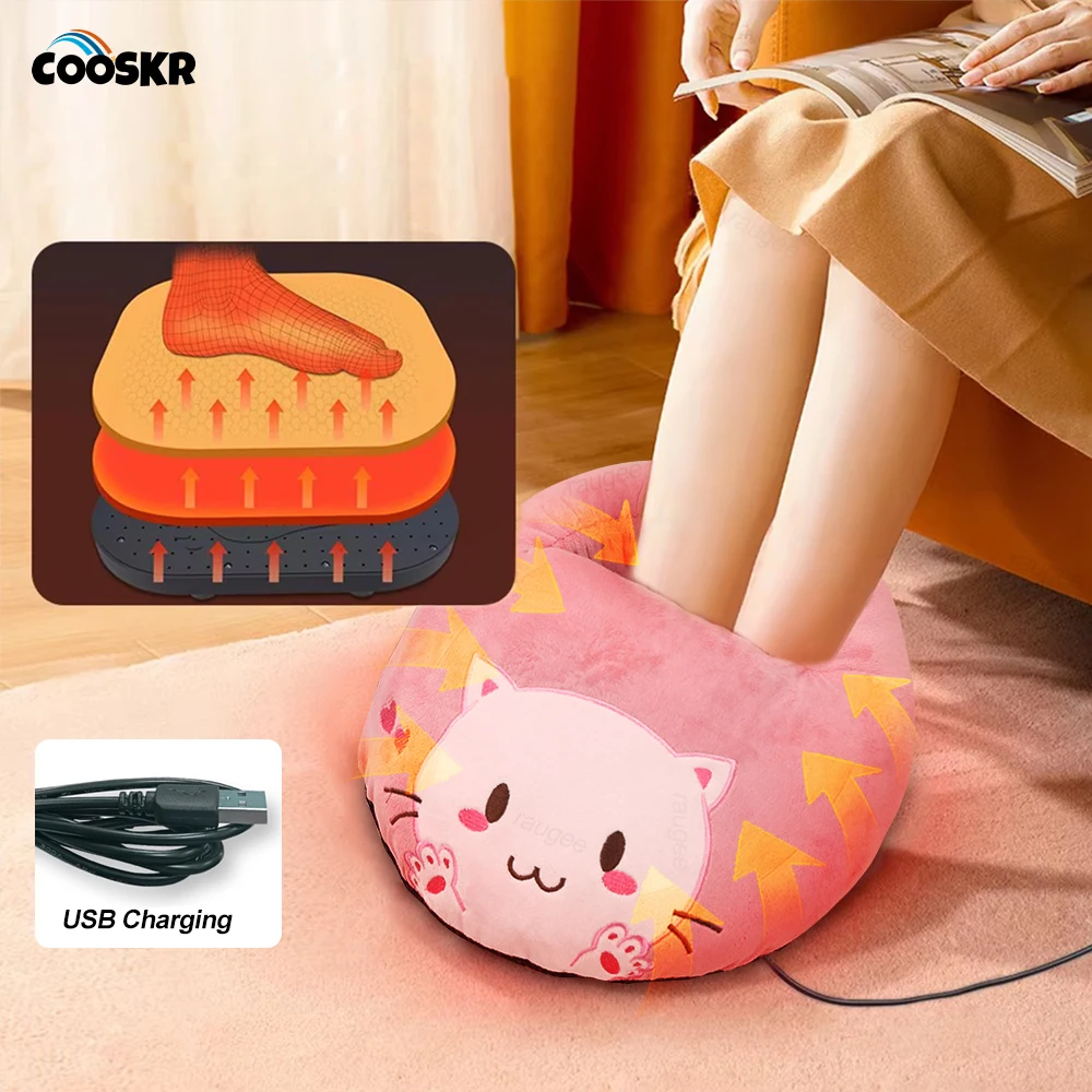 

Electric Foot Warmer USB Charge Constant Temperature Heating Pad For Body Foot Warm Heater Soft Plush Washable Foot Warming Mat