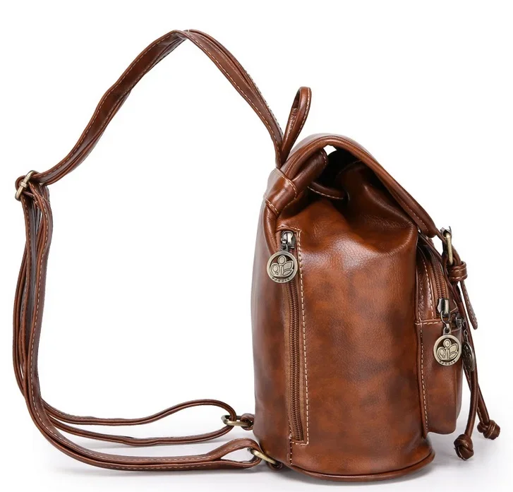 Fashion women fashion designer brand backpacks vintage pu shoulder bag retro small lady schoolbag mochila cute bags