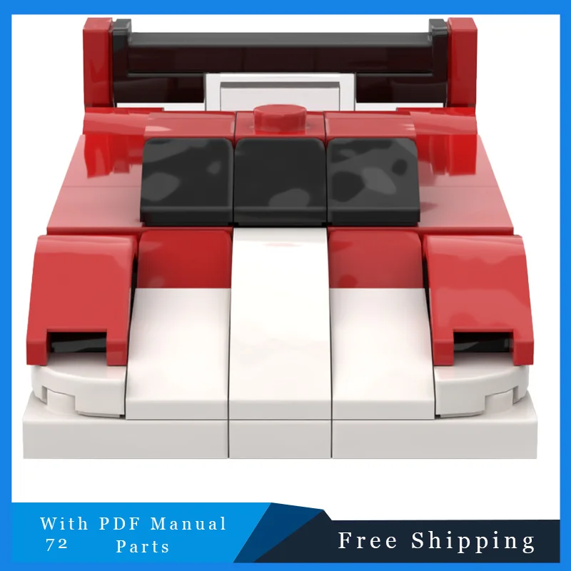 حار 72 قطعة المدمجة سرعة حمراء سيارة رياضية وحدات اللبنات نموذج لتعليم الأطفال لتقوم بها بنفسك تجميع لعبة هدايا عيد الميلاد عيد الميلاد #3