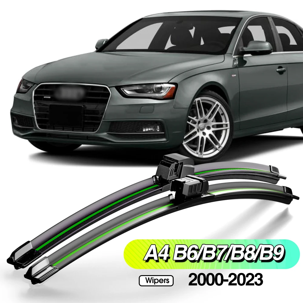 

For Audi A4 B6 B7 B8 B9 2000-2023 2pcs Front Windshield Wiper Blades Windscreen Window Accessories 2001 2005 2010 2016 2017 2018