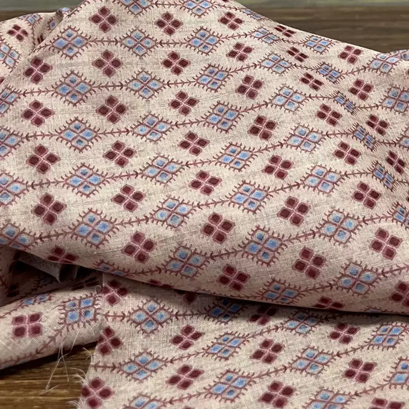 

100% ramie printed fabric, suitable for making clothing and personal handmade sewing materials