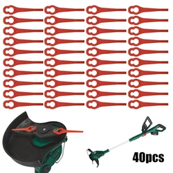 40pcs Lawn Mower Plastic Blades Cordless For IAN 311046 For PRTA 20-LiA1 LIDL Garden Grass Trimmer Brush Cutter Parts