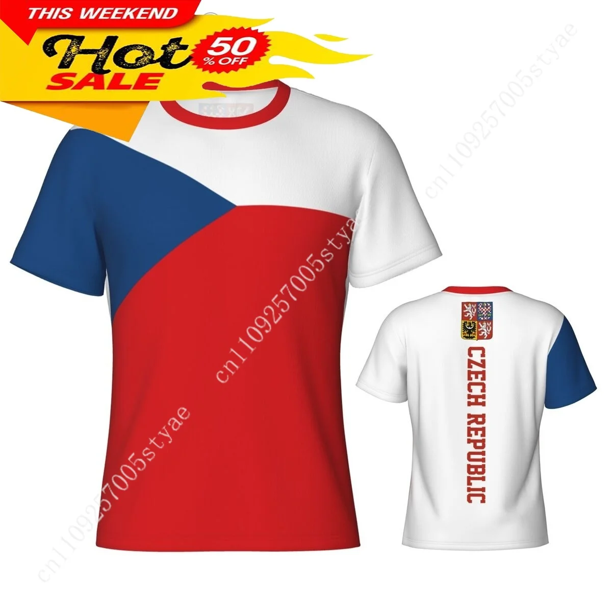 Czech Flag Czechs Tshirt Men Tees 3D Sports Jersey Fashion Soccer Clothes Football Fans Gift Patriotic T-shirt Casual T Shirt