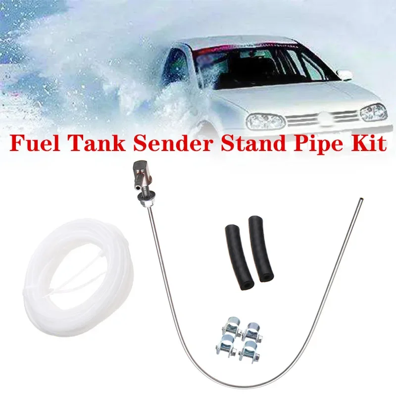 Car Heater Fuel Stand Pipe Hose 45CM Gas Tank Pick up Clip Pipe Tube Line with 4 Clamps For Webasto Eberspacher VW T5 T6