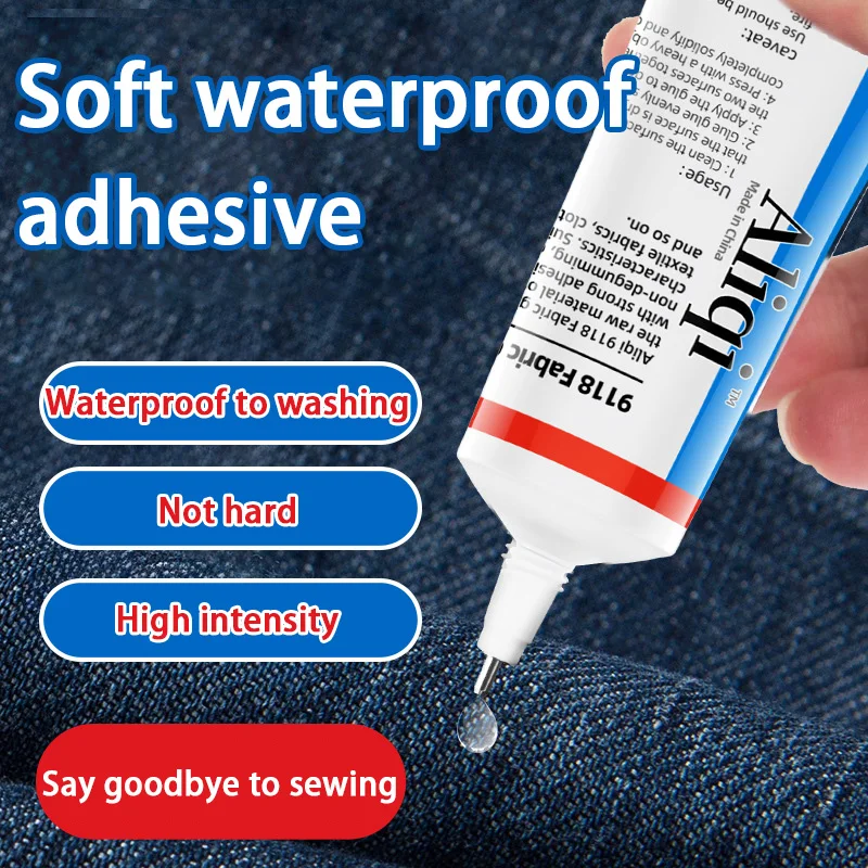 15/60ml Fabric Glue Quick Dry Fabric Patching Glue Versatile Fabric Repair Seam Adhesive Waterproof Agent for Clothing Textiles