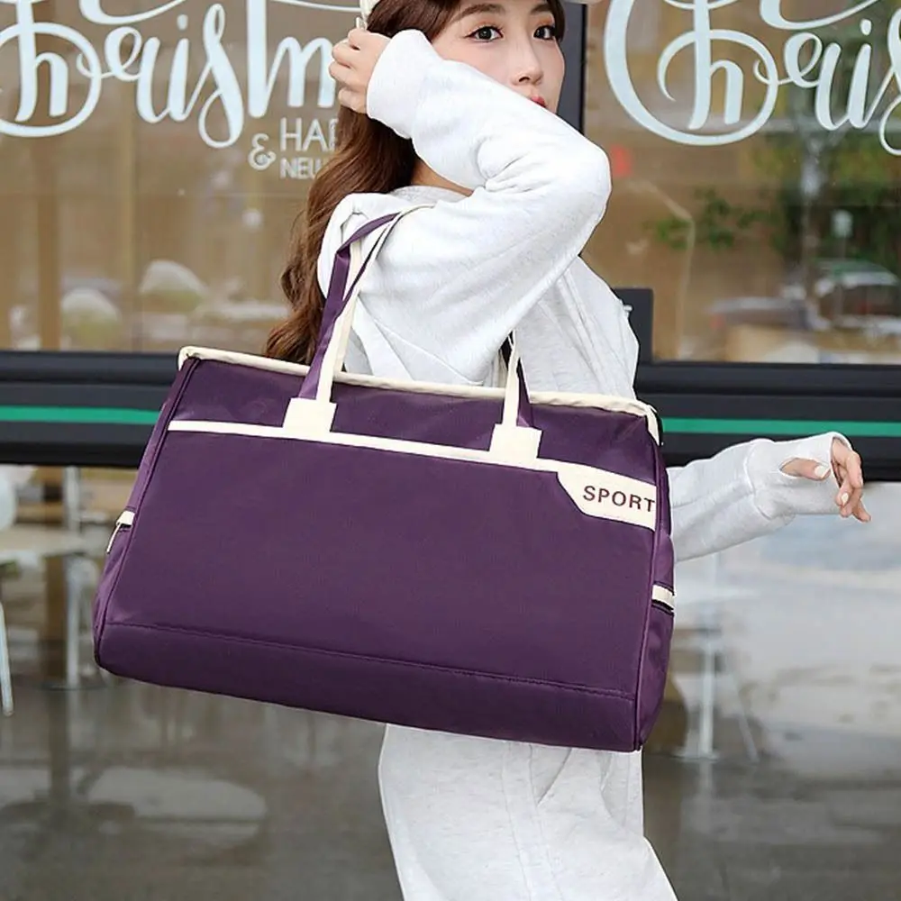 

Korean style Travel Luggage Bag Large Capacity Waterproof Sports Fitness Handbag Carrying Single Shoulder Gym Bag Women