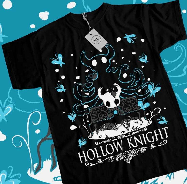 Unisex Hollow Knight Gaming T-Shirt Indie Girl Top Best Gifts Shirt All size