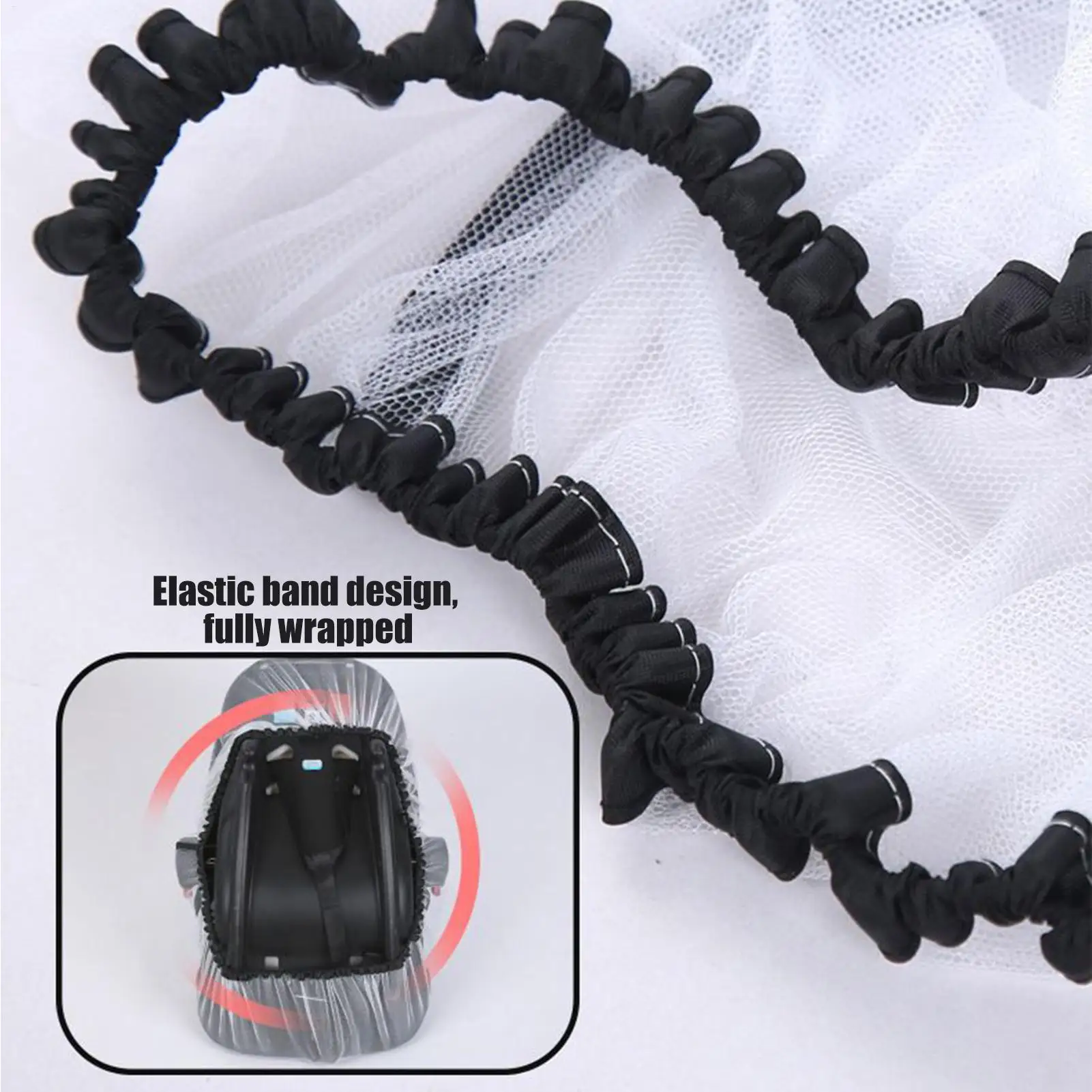 يطير صافي للطفل يطير صافي غطاء لعربة الطفل غرامة شبكة حاجز مرن مع حقيبة التخزين ل مهد مقاعد السيارة