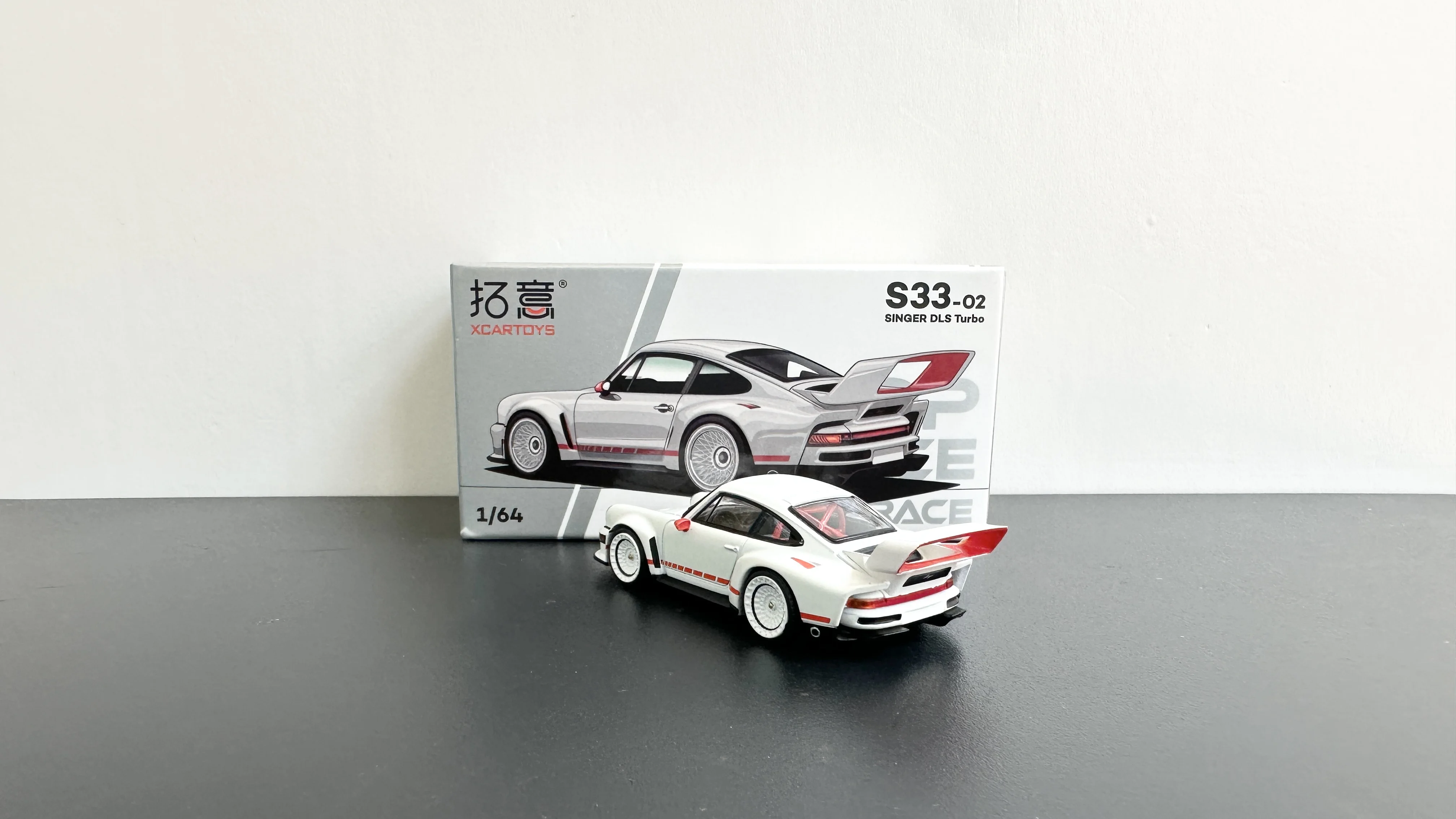 1:64 بورش، White SINGER DLS Turbo Racing Model، TOEIC POSRACE Alloy